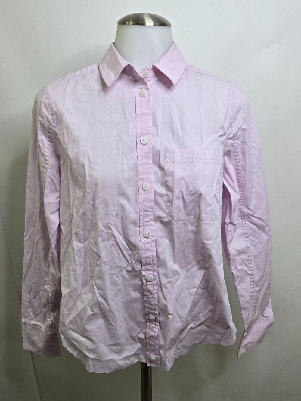 Athleta Long and Lean Passage Shirt in Simply Lilac XS Cropped Cut Off Pink